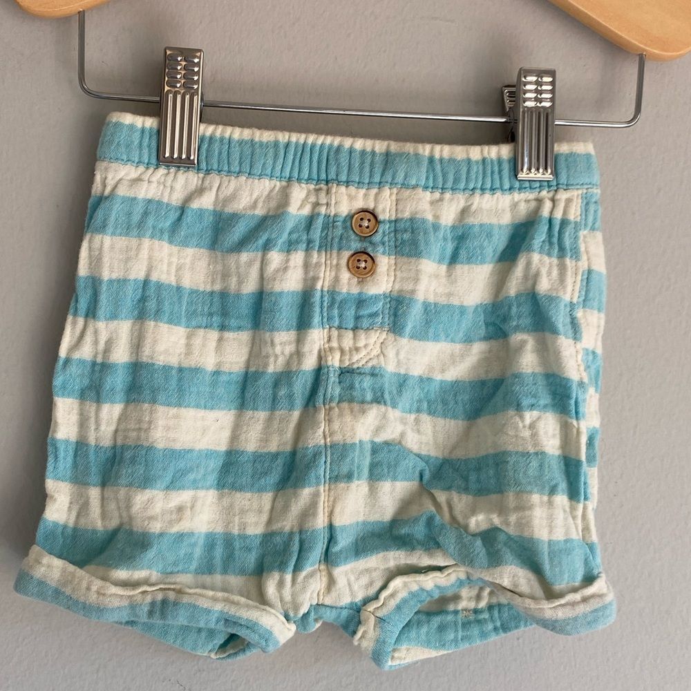Cat & Jack Muslin Cotton Shorts 12M Striped